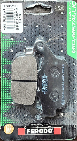 pastiglie freno posteriori ferodo fdb531ef honda xl 650 v transalp 2000 2001