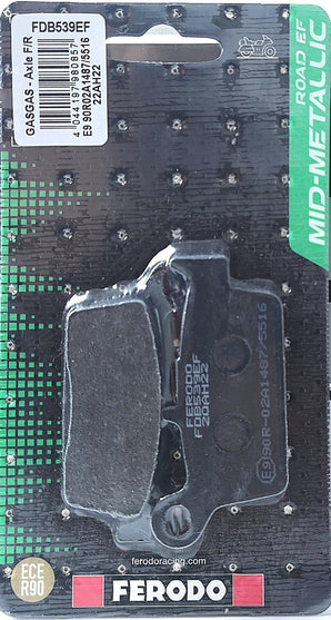 pastiglie freno posteriori ferodo fdb539ef tm mx 250 f (4T) 2002 2003 2004